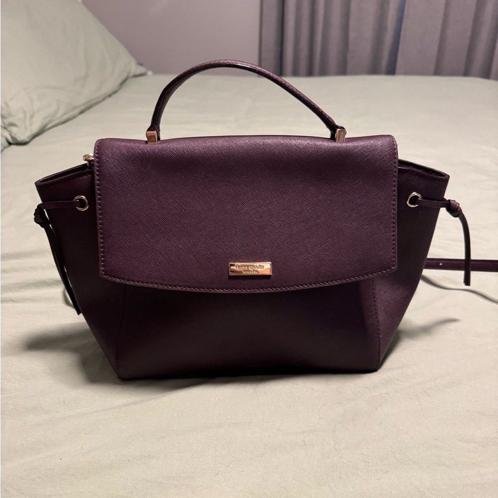 Kate Spade Purple Satchel with Gold Hardware